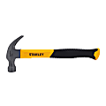 Stanley® Curve Claw Fiberglass Hammer, 5 1/4"H x 1 7/16"W x 12 13/16"D, Black/Yellow