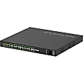 Netgear M4250-26G4XF-PoE+ AV Line Managed Switch - 24 Ports - Manageable - 3 Layer Supported - Modular - 46.80 W Power Consumption - 480 W PoE Budget - Optical Fiber, Twisted Pair - PoE Ports - 1U High - Rack-mountable, Table Top