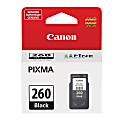 Canon® PG-260 Black Ink Cartridge, 3707C001