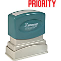 Xstamper® One-Color Title Stamp, Pre-Inked, "Priority", Red