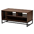 Baxton Studio Modern And Contemporary 5-Shelf Coffee Table, 19"H x 39-3/8"W x 19-3/4"D, Walnut Brown/Black