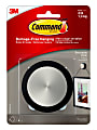 Command™ Round Decorative Knob, 3 1/4"H x 3 1/4"W x 1 9/16"D, Brushed Nickel/Slate