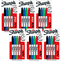 Sharpie Twin Tip Permanent Markers - Ultra Fine, Fine Marker Point - 0.3 mm, 1 mm Marker Point Size - Red, Green, Blue, Black Alcohol Based Ink - 6 / Bag