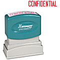 Xstamper® One-Color Title Stamp, Pre-Inked, "Confidential", Red
