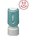 Xstamper® One-Color Specialty Stamp, Round, "Happy Face", Red 1 thumbnail image