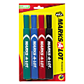 Avery® Marks-A-Lot® Permanent Markers, Chisel Tip, Assorted Colors, Pack Of 4