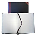 National® Brand Hardbound Columnar Record Book, 9 5/8" x 7 5/8", 50% Recycled, Black, 27 Lines Per Page, Book Of 300 Pages