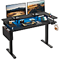 Bestier 58" Ergonomic Wood & Steel Height Adjustable Standing Desk, Carbon Fiber Black 1 thumbnail image