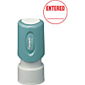 Xstamper® One-Color Specialty Stamp, Round, "Entered", Red 1 thumbnail image