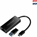 TRENDnet USB-C 3.1 To 2.5GBase-T Ethernet Adapter, IEEE 802.3bz 2.5GBASE-T Compliant, Supports Up to 2.5Gbps connection Speeds, Supports 802.1p (CoS) And 802.1Q (VLAN), Black, TUC-ET2G (V2.0R) - USB-C 3.1 to 2.5GBASE-T Ethernet Adapter