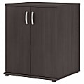 Bush® Business Furniture Universal Floor Storage Cabinet With Doors And Shelves, Storm Gray, Standard Delivery