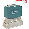 Xstamper® One-Color Title Stamp, Pre-Inked, "Posted", Red, Box