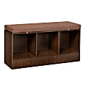 Honey Can Do Entryway Bench With Storage Shelves, 22-1/8"H x 44-1/8"W x 14-9/16"D, Deep Espresso