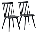 Zuo Modern Ashley Dining Chairs, Black, Set Of 2 Chairs