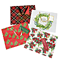 Gartner™ Studios Large Holiday Gift Bags, Traditional, 10"H x 12"W x 5"D, Assorted Colors, Pack Of 4 Bags