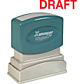 Xstamper® One-Color Title Stamp, Pre-Inked, "Draft", Red