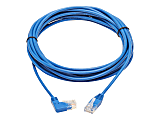 Tripp Lite Cat6 Ethernet Cable Right Angled UTP Slim Molded M/M Blue 15ft - 15 ft - 28 AWG - Blue