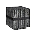Linon Piah Capzi Square Accent Table, 18-1/8"H x 16-1/8"W x 16-1/8"D, Black/Silver 1 thumbnail image