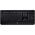 Logitech K800 Wireless Illuminated Keyboard, Backlit, Fast-Charging, 2.4 GHz Connection, Unifying Receiver - Black
