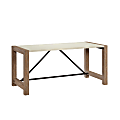 Sauder Dixon City 66"W Executive Computer Desk, Brushed Oak™/Pebble White™ 1 thumbnail image