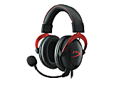 HyperX Cloud II Over The Head Gaming Headphones Red - Office Depot