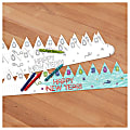 Amscan New Year's Eve Coloring Crowns, 4-1/2" x 8", White, Pack Of 32 Crowns 1 thumbnail image
