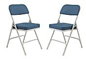National Public Seating 3200 Series Deluxe Upholstered Folding Chairs, Regal Blue, Set Of 2 Chairs 1 thumbnail image