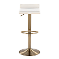 LumiSource Ale Velvet Bar Stools, Gold/Cream, Set Of 2 Stools 1 thumbnail image