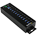 StarTech.com 10 Port Industrial USB 3.0 Hub - ESD and Surge Protection - DIN Rail or Surface-Mountable Metal Housing - ST1030USBM 1 thumbnail image