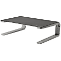 StarTech.com Monitor Riser Stand - For up to 32 Monitor - Height Adjustable - Computer Monitor Riser - Steel and Aluminum - Black, Silver 1 thumbnail image