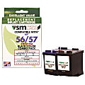VSM VSMC6656AN Remanufactured Black / Color Black Ink Cartridge Replacement For HP 56 / 57 / C6656AN / C6657AN, Pack Of 2