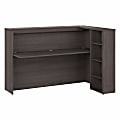 Bush® Business Furniture Studio C 72"W Reception Desk With Shelves, Storm Gray, Standard Delivery