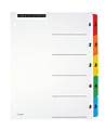 Office Depot® Brand Table Of Contents Customizable Index With Preprinted Tabs, Assorted Colors, Numbered 1-5 1 thumbnail image