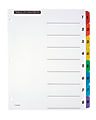Office Depot® Brand Table Of Contents Customizable Index With Preprinted Tabs, Assorted Colors, Numbered 1-8