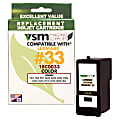 VSM Remanufactured Tri-Color Ink Cartridge Replacement For Lexmark™ 33, 18C0033, VSM18C0033
