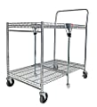 Bostitch® Large Stow-Away Folding Cart, 39" x 23-1/2" x 37-1/2", Chrome