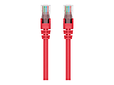 Belkin - Patch cable - RJ-45 (M) to RJ-45 (M) - 6 in - 0.2 in - UTP - CAT 6 - molded, snagless, stranded - red