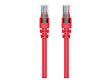 Belkin - Patch cable - RJ-45 (M) to RJ-45 (M) - 6 in - 0.2 in - UTP - CAT 6 - molded, snagless, stranded - red