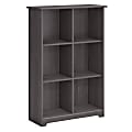 Bush Furniture Cabot 6 Cube Bookcase, Heather Gray, Standard Delivery