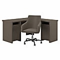 Bush Furniture Bristol Modern L-Shaped Computer Desk And Chair Set, Restored Gray/Thread Gray, Standard Delivery 1 thumbnail image