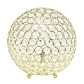Elegant Designs Crystal Ball Table Lamp, 10"H, Gold 1 thumbnail image