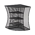 Safco Onyx Mesh Corner Organizer, Six Sections, 15 x 11 x 13, Black 1 thumbnail image