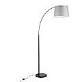 Lumisource March Floor Lamp, 74"H, Gray Shade/Black Marble/Black Base 1 thumbnail image