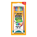 BIC® Xtra Fun Pencils, Stripes, #2 HB Lead, Assorted Colors, Pack Of 18