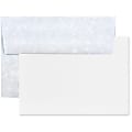 JAM Paper® Stationery Set, 4 3/4" x 6 1/2", 30% Recycled, Light Blue/White, Set Of 25 Cards And Envelopes