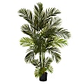 Nearly Natural Areca Palm 66”H Artificial Tree With Planter, 66”H x 30”W x 30”D, Green/Black