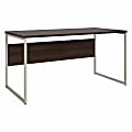 Bush® Business Furniture Hybrid 60"W Computer Table Desk With Metal Legs, Black Walnut, Standard Delivery