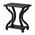 Baxton Studio Cianna Classic Wood End Table, 24”H x 22”W x 15”D, Black 1 thumbnail image