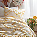 Dormify Layla Wavy Daisy Comforter and Sham Set, Full/Queen, Yellow
