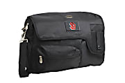 Denco Sports Luggage Travel Messenger Bag With 15" Laptop Pocket, South Dakota Coyotes, 15 1/4"H x 12"W x 1 1/4"D, Black